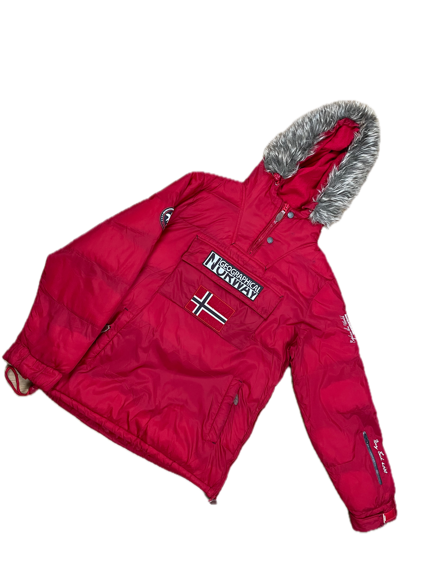 Geographical Norway Dicke Überziehjacke Rot L - Warme Herren Winterjacke