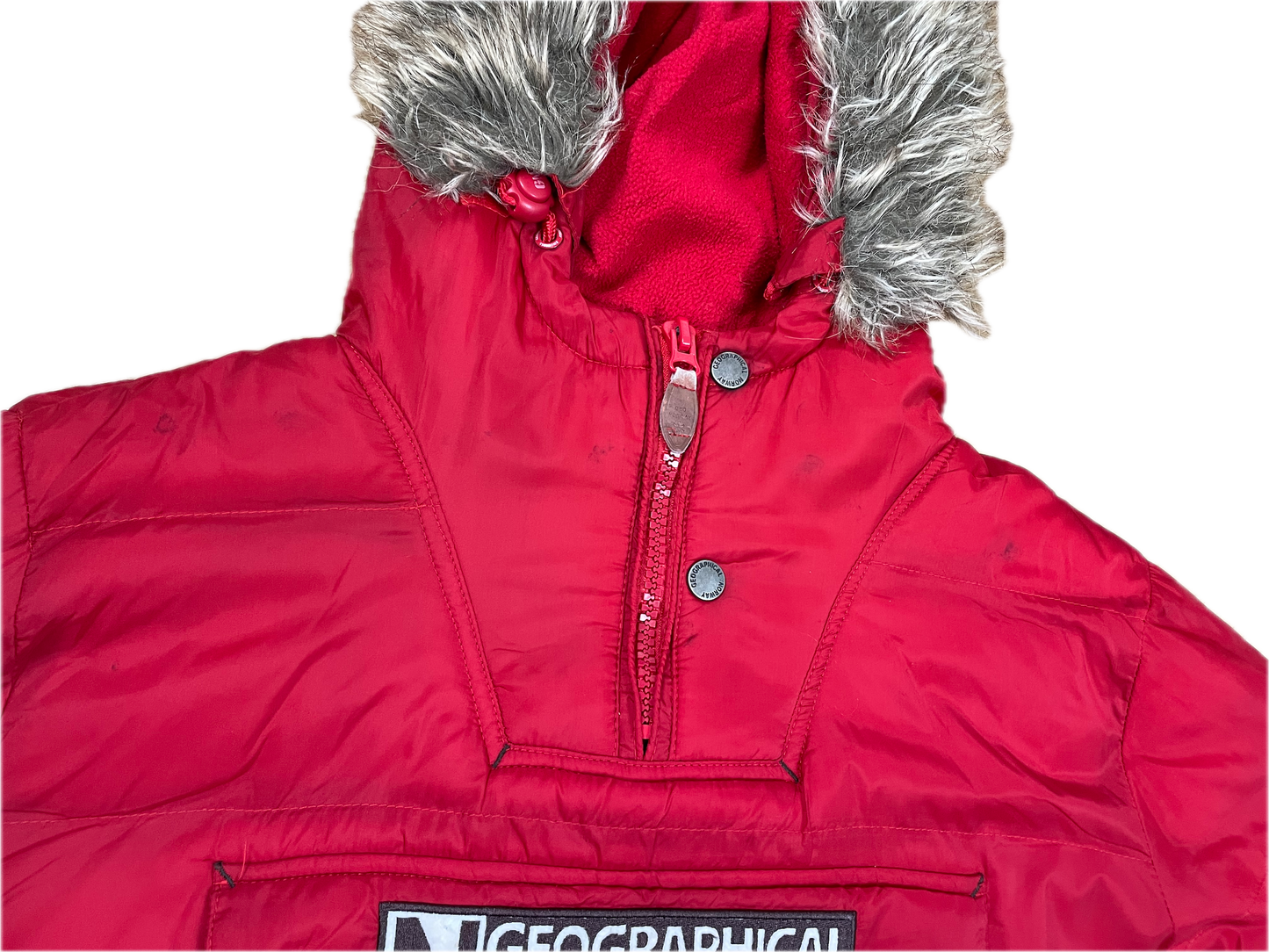 Geographical Norway Dicke Überziehjacke Rot L - Warme Herren Winterjacke