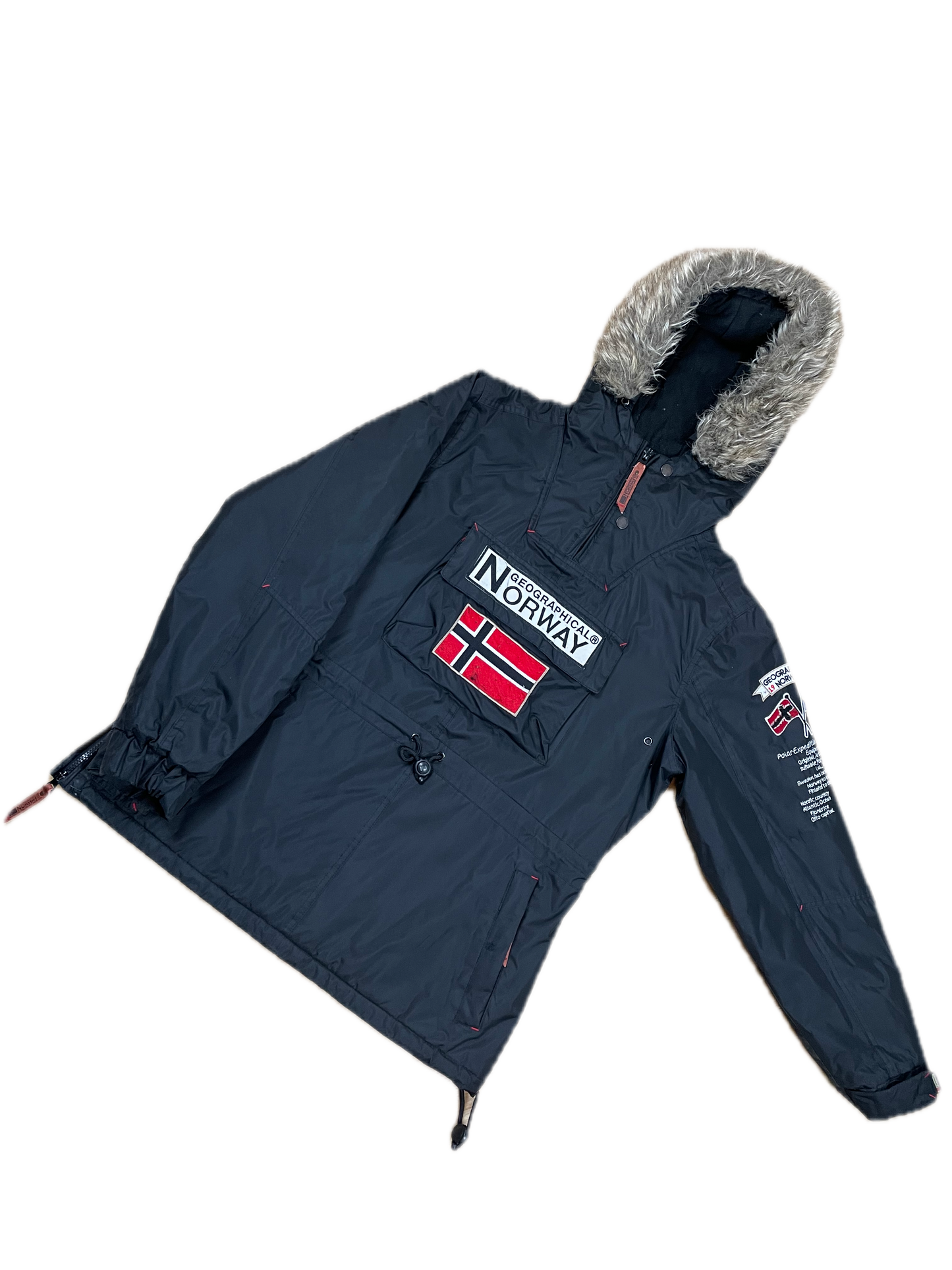 Geographical Norway Dicke Überzieh-Jacke Schwarz L - Schlichte & Warme Herren Winterjacke