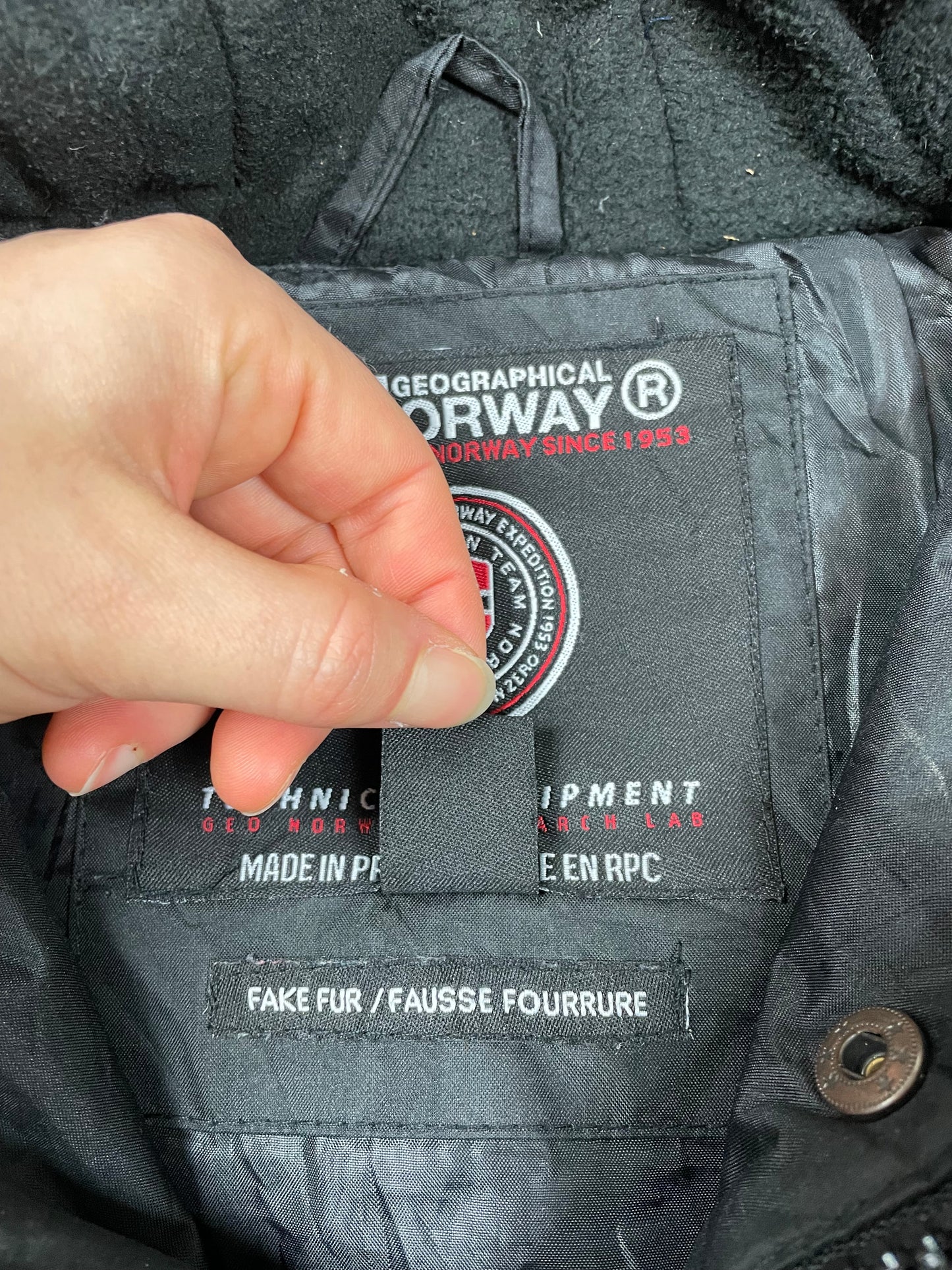 Geographical Norway Dicke Überzieh-Jacke Schwarz L - Schlichte & Warme Herren Winterjacke