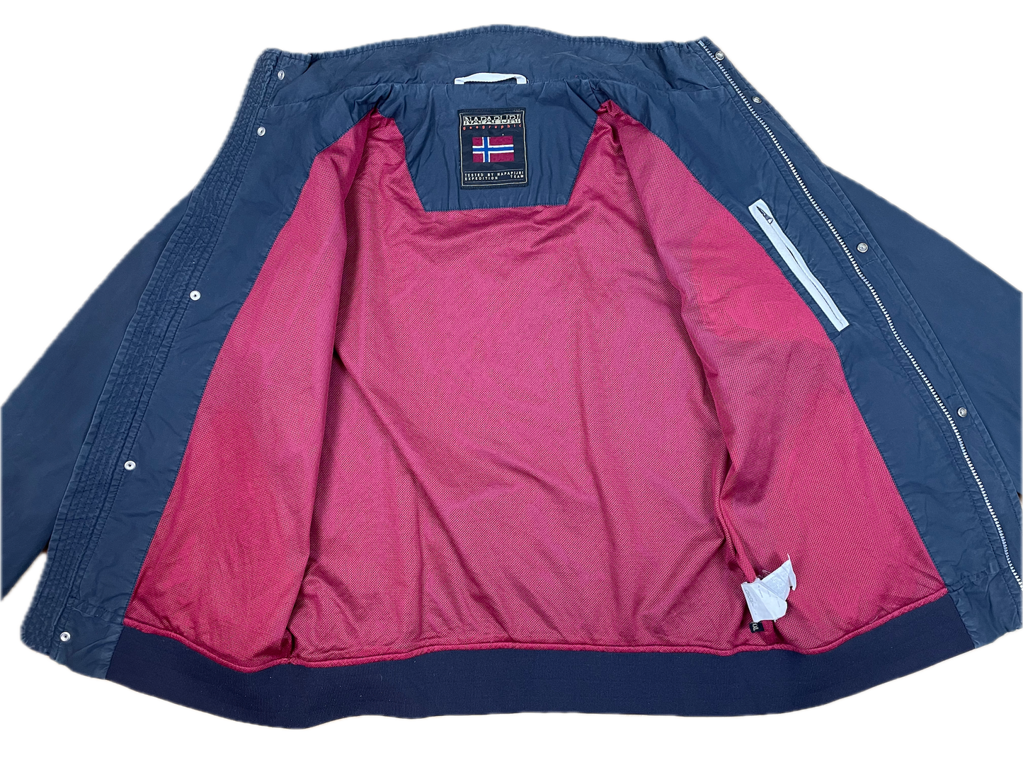 Vintage Napapijri Geographic Jacke Schwarz XXL - Schlichte & Warme Damen Jacke