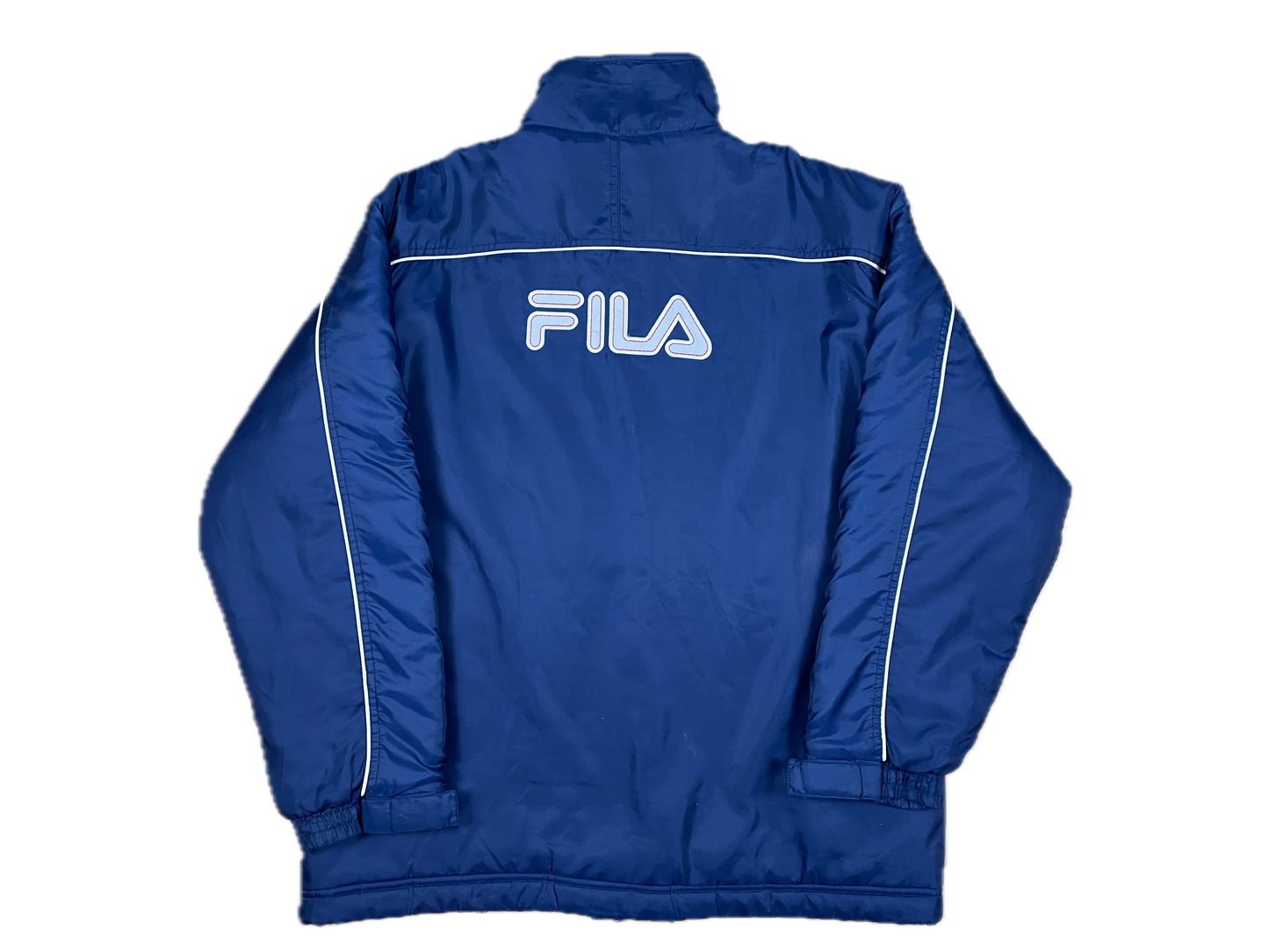 Vintage FILA Dicke Jacke Marineblau L - Warme Steppjacke für Herren