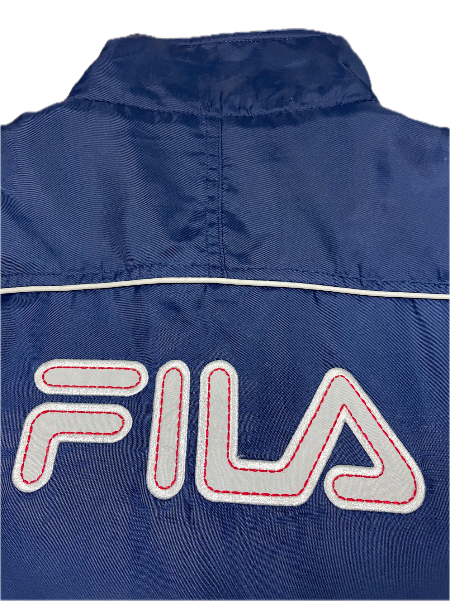 Vintage FILA Dicke Jacke Marineblau L - Warme Steppjacke für Herren