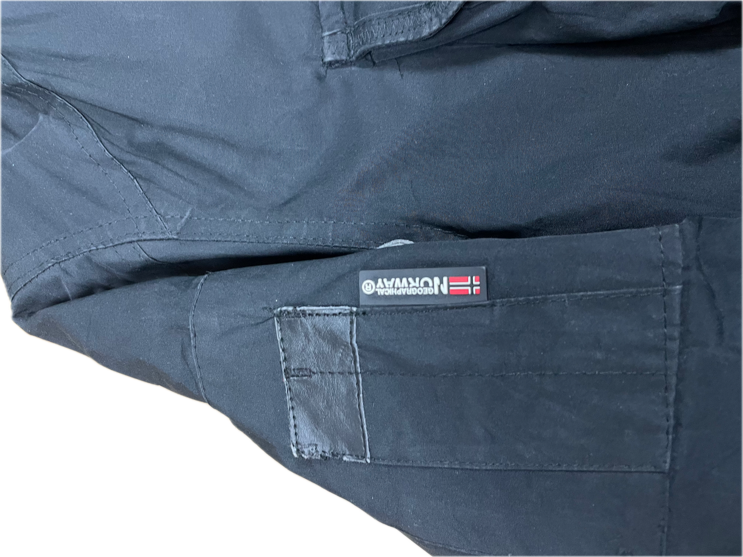 Vintage Geographical Norway Dicke Überziehjacke Schwarz S - Schlichte Herren Winterjacke
