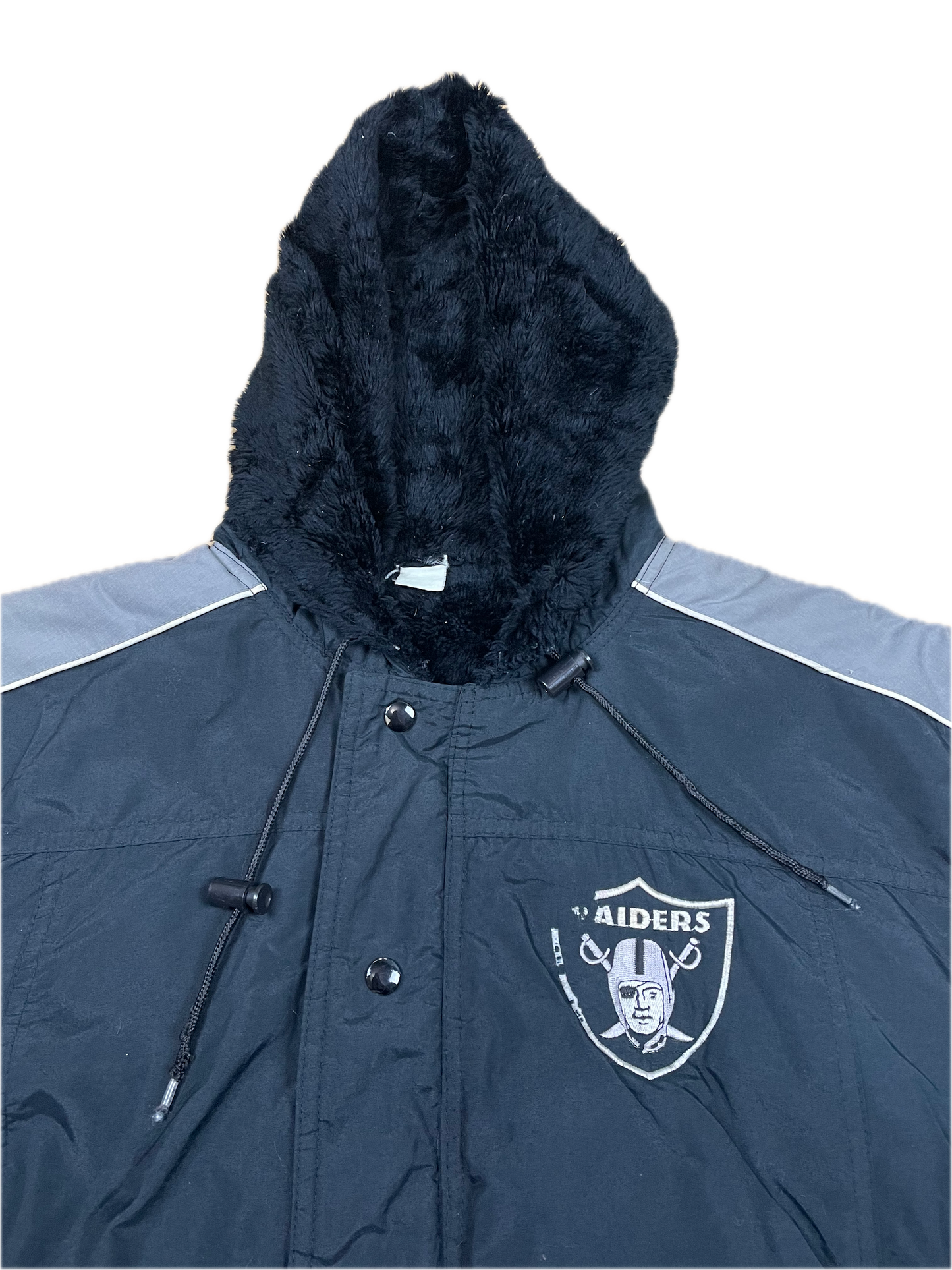 NFL Las Vegas Raiders Dicke Jacke Schwarz L-XL - Coole & Bequeme Herren Jacke