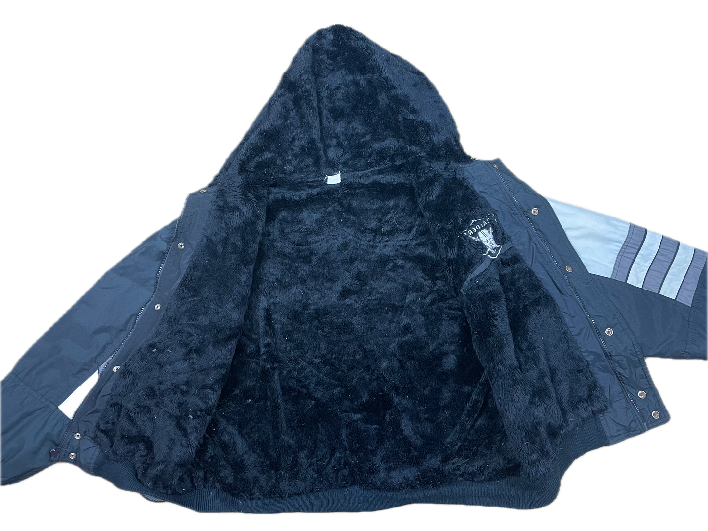 NFL Las Vegas Raiders Dicke Jacke Schwarz L-XL - Coole & Bequeme Herren Jacke