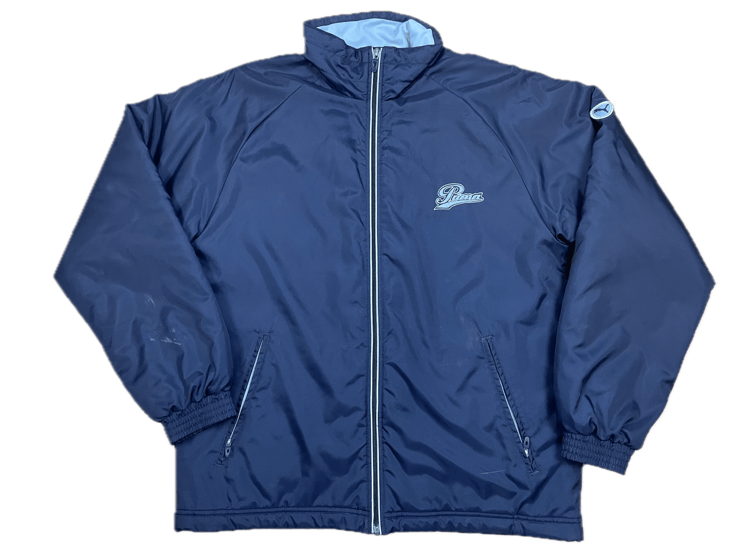 Real Vintage Puma Jacke Dunkelblau L - Klassische und Bequeme Jacke Vintage Klamotten, Secondhand Klamotten, Retro Mode, Nachhaltige Mode, Einzigartige Stücke, Zeitlose Mode, Umweltfreundliche Kleidung, Stilvolle Secondhand Mode, Hochwertige Vintage Kleidung
