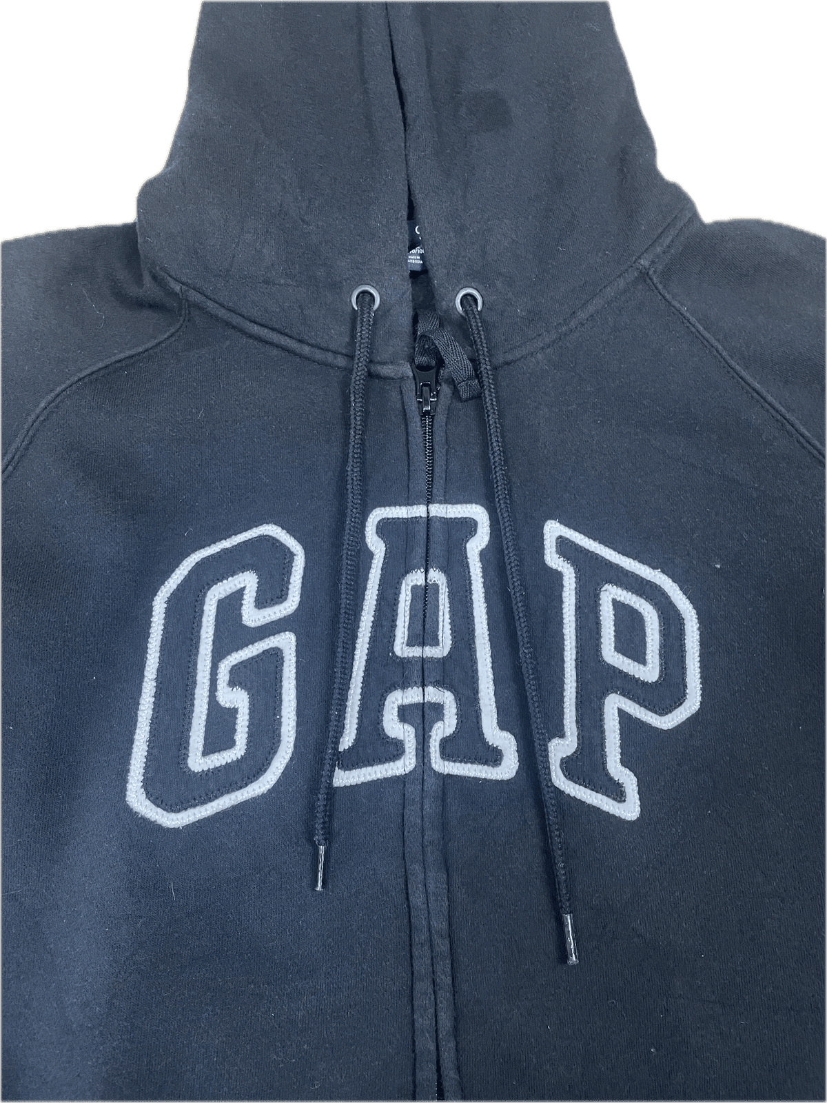 Vintage GAP Kapuzenjacke Schwarz XL - Leichte Damen Jacke Vintage Klamotten, Secondhand Klamotten, Retro Mode, Nachhaltige Mode, Einzigartige Stücke, Zeitlose Mode, Umweltfreundliche Kleidung, Stilvolle Secondhand Mode, Hochwertige Vintage Kleidung