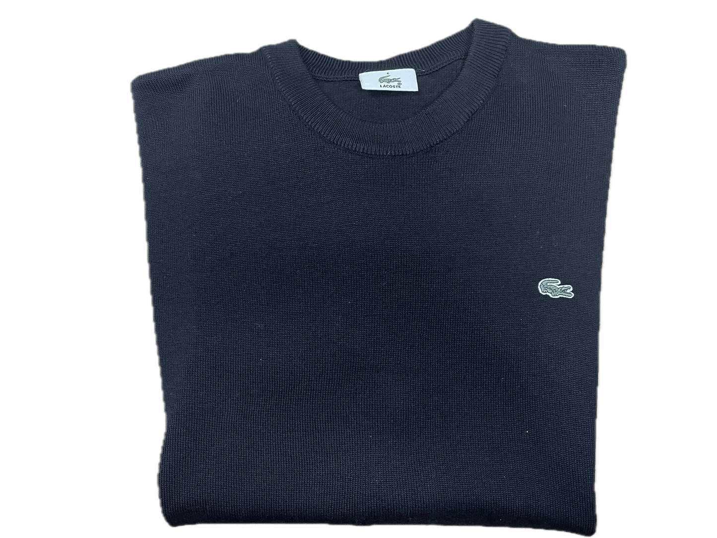 Vintage Lacoste Sweater Pullover Schwarz XL - Klassischer und Bequemer Pullover Vintage Klamotten, Secondhand Klamotten, Retro Mode, Nachhaltige Mode, Einzigartige Stücke, Zeitlose Mode, Umweltfreundliche Kleidung, Stilvolle Secondhand Mode, Hochwertige Vintage Kleidung
