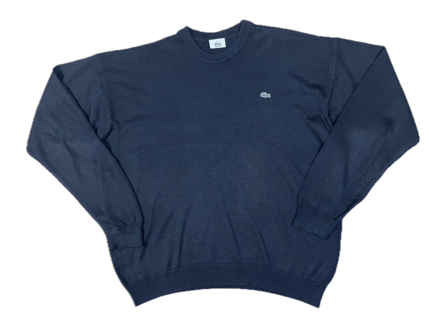 Vintage Lacoste Sweater Pullover Schwarz XL - Klassischer und Bequemer Pullover Vintage Klamotten, Secondhand Klamotten, Retro Mode, Nachhaltige Mode, Einzigartige Stücke, Zeitlose Mode, Umweltfreundliche Kleidung, Stilvolle Secondhand Mode, Hochwertige Vintage Kleidung
