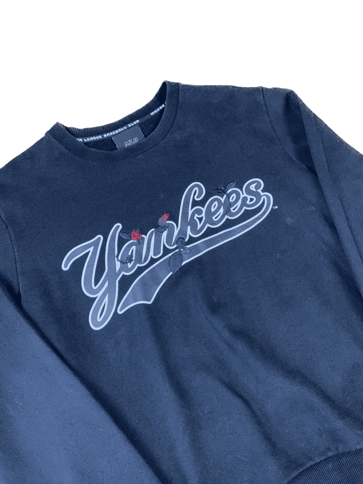 Vintage MLB Yankees Sweater Schwarz M - Robuster Sweater Vintage Klamotten, Secondhand Klamotten, Retro Mode, Nachhaltige Mode, Einzigartige Stücke, Zeitlose Mode, Umweltfreundliche Kleidung, Stilvolle Secondhand Mode, Hochwertige Vintage Kleidung