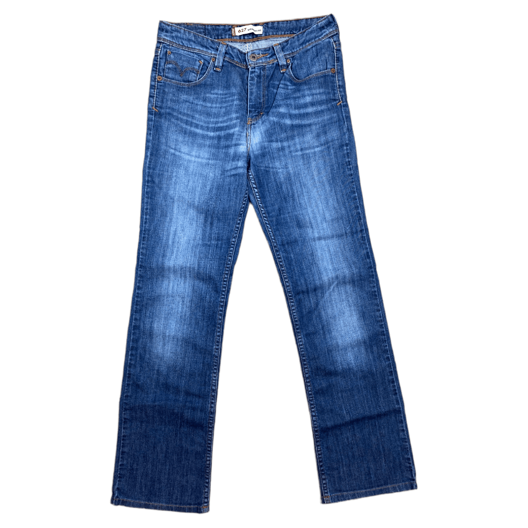 Vintage Levi's Jeans 627 Straight Fit Dunkelblau S - Basic Damen Jeans Vintage Klamotten, Secondhand Klamotten, Retro Mode, Nachhaltige Mode, Einzigartige Stücke, Zeitlose Mode, Umweltfreundliche Kleidung, Stilvolle Secondhand Mode, Hochwertige Vintage Kleidung