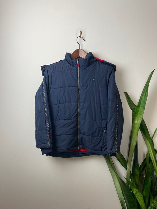 Tommy Hilfiger Puffer Jacke Dunkelblau S - Basic Damen Winterjacke