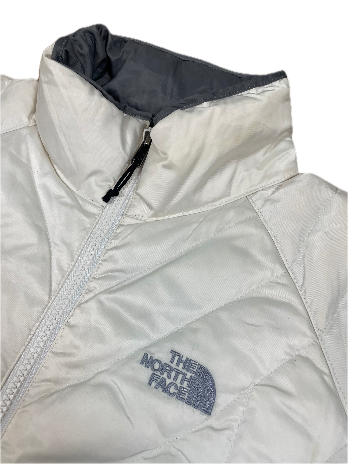 The North Face Puffer Jacket 550 Weiß L - Schlichte & Warme Damen Jacke