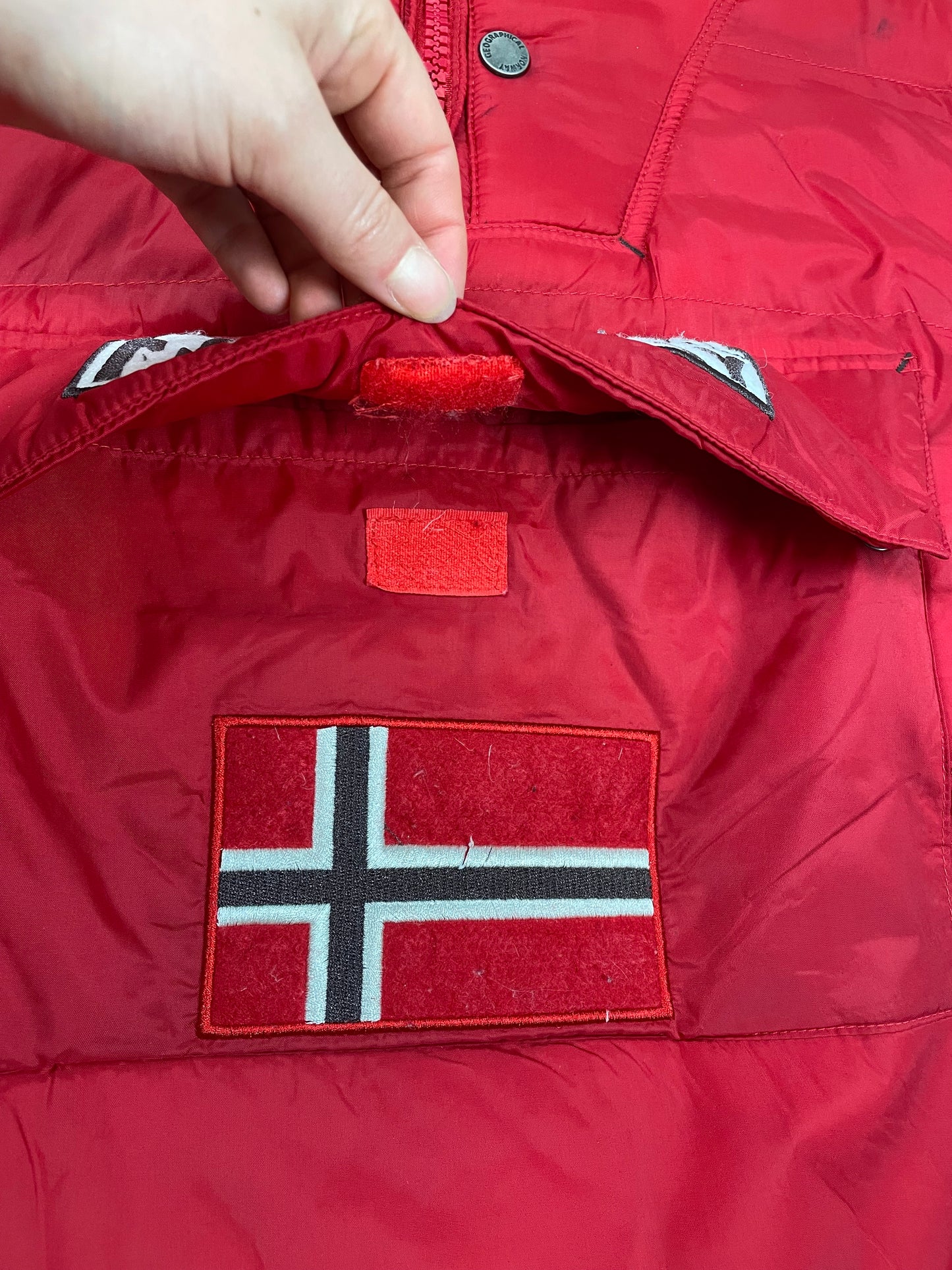Geographical Norway Dicke Überziehjacke Rot L - Warme Herren Winterjacke