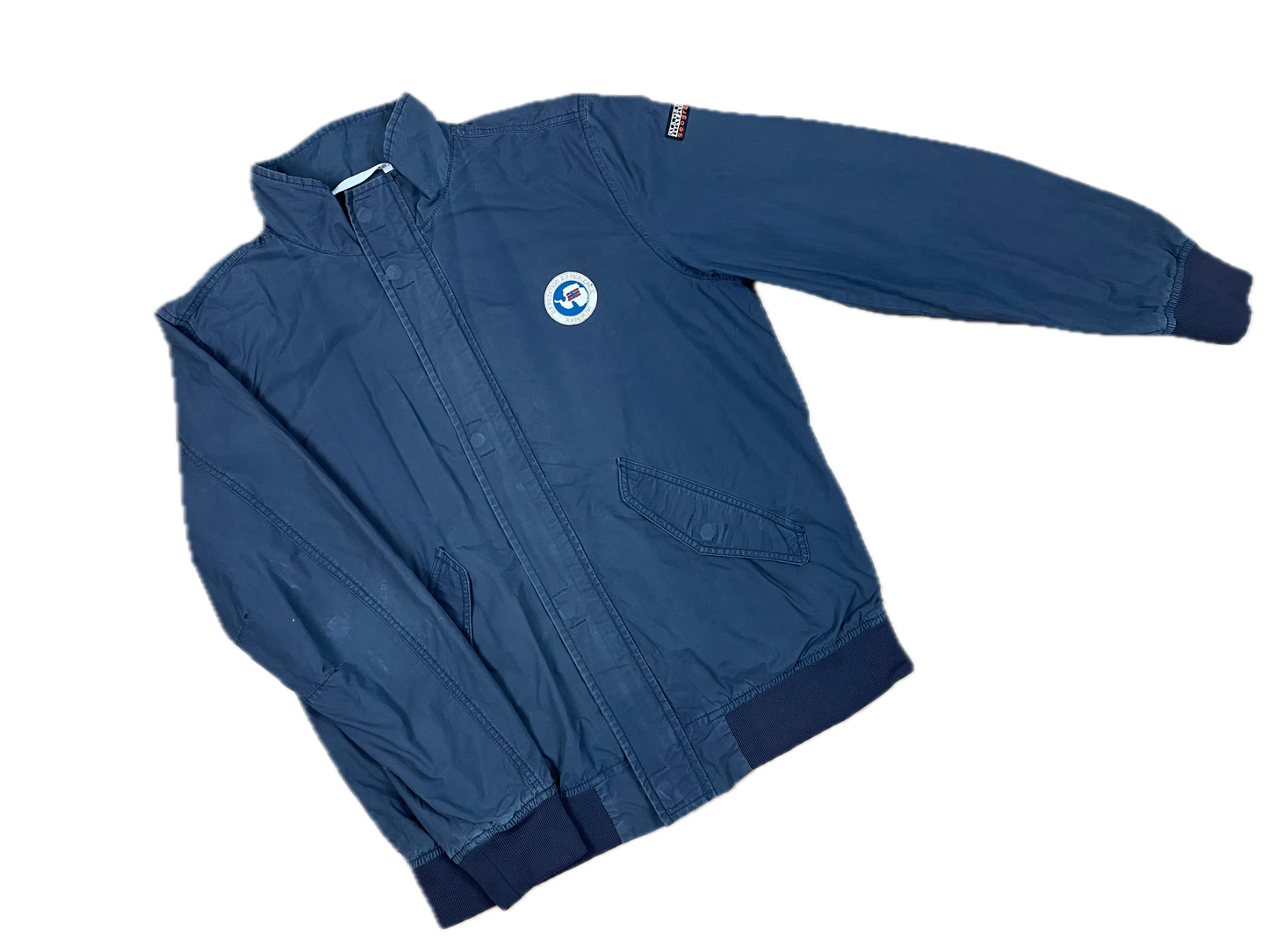Vintage Napapijri Geographic Jacke Schwarz XXL - Schlichte & Warme Damen Jacke
