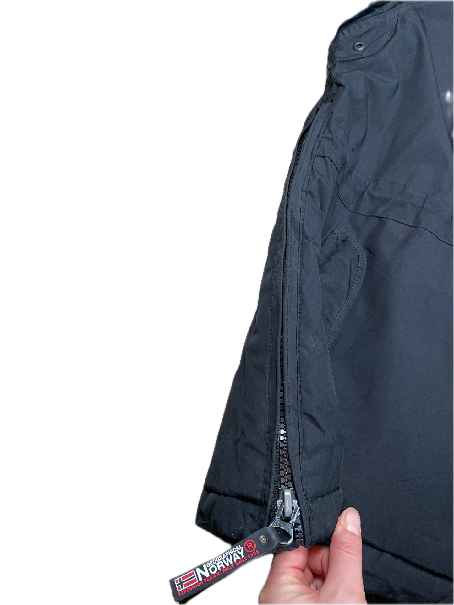 Geographical Norway Dicke Überziehjacke Schwarz L - Schlichte & Warme Winterjacke für Herren