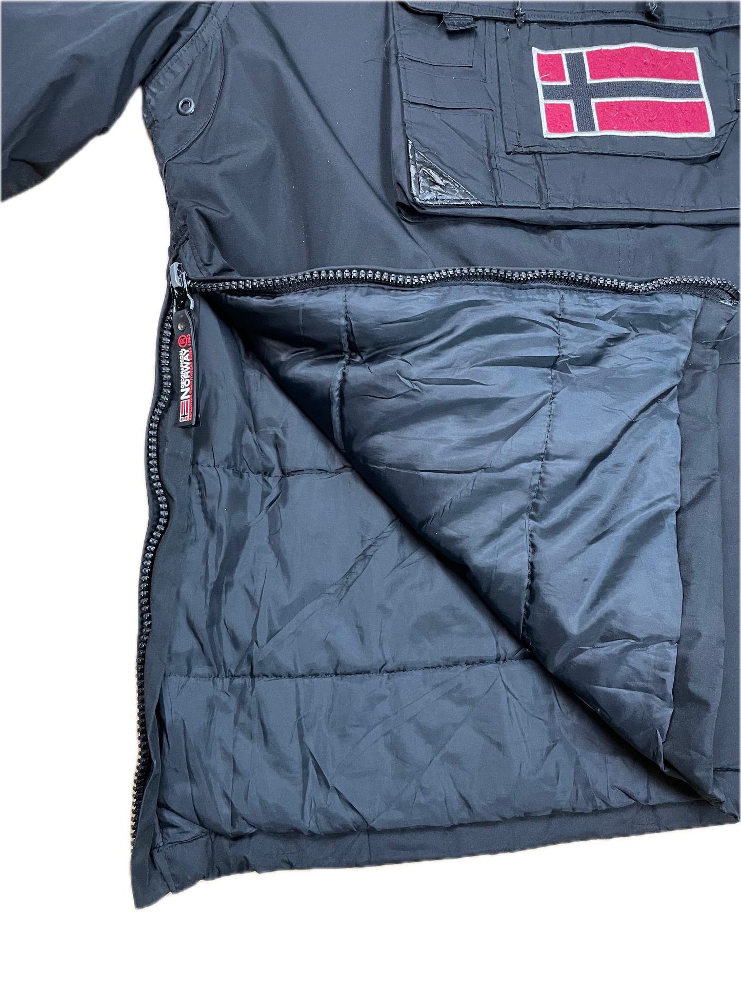 Geographical Norway Dicke Überziehjacke Schwarz L - Schlichte & Warme Winterjacke für Herren