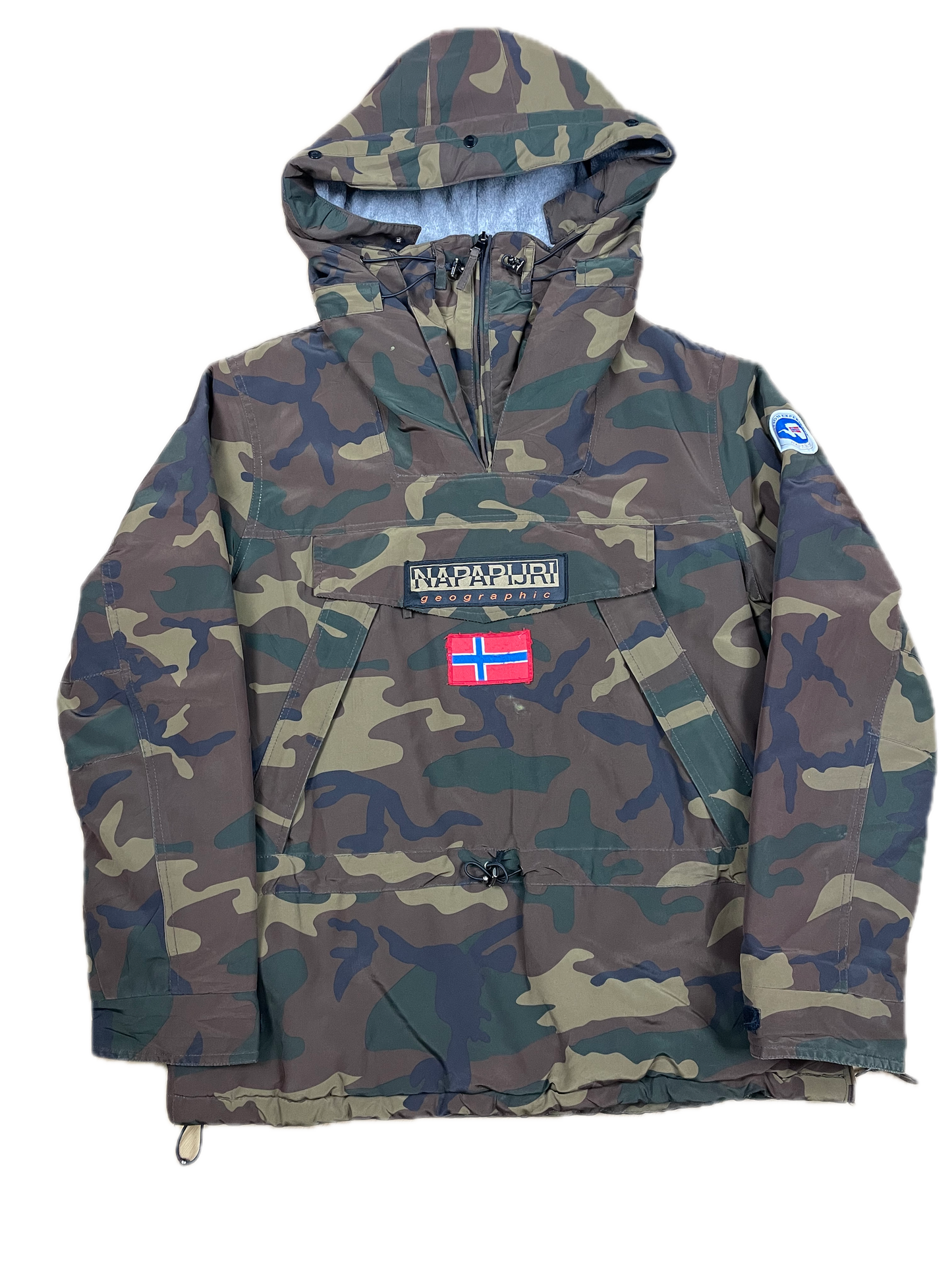 Napapijri Geographic Überziehjacke mit Military Print L - Dicke & Praktische Herren Winterjacke
