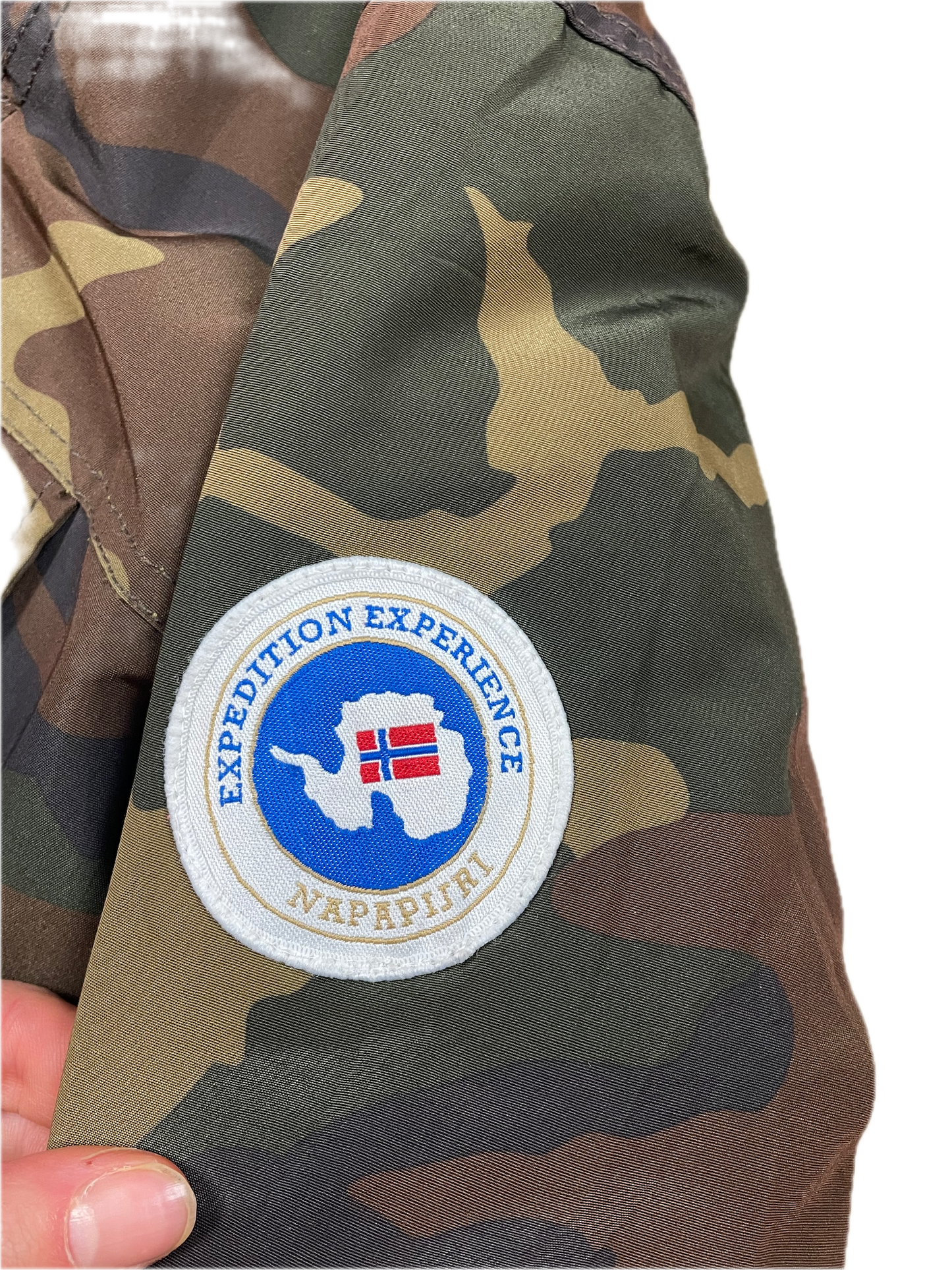 Napapijri Geographic Überziehjacke mit Military Print L - Dicke & Praktische Herren Winterjacke