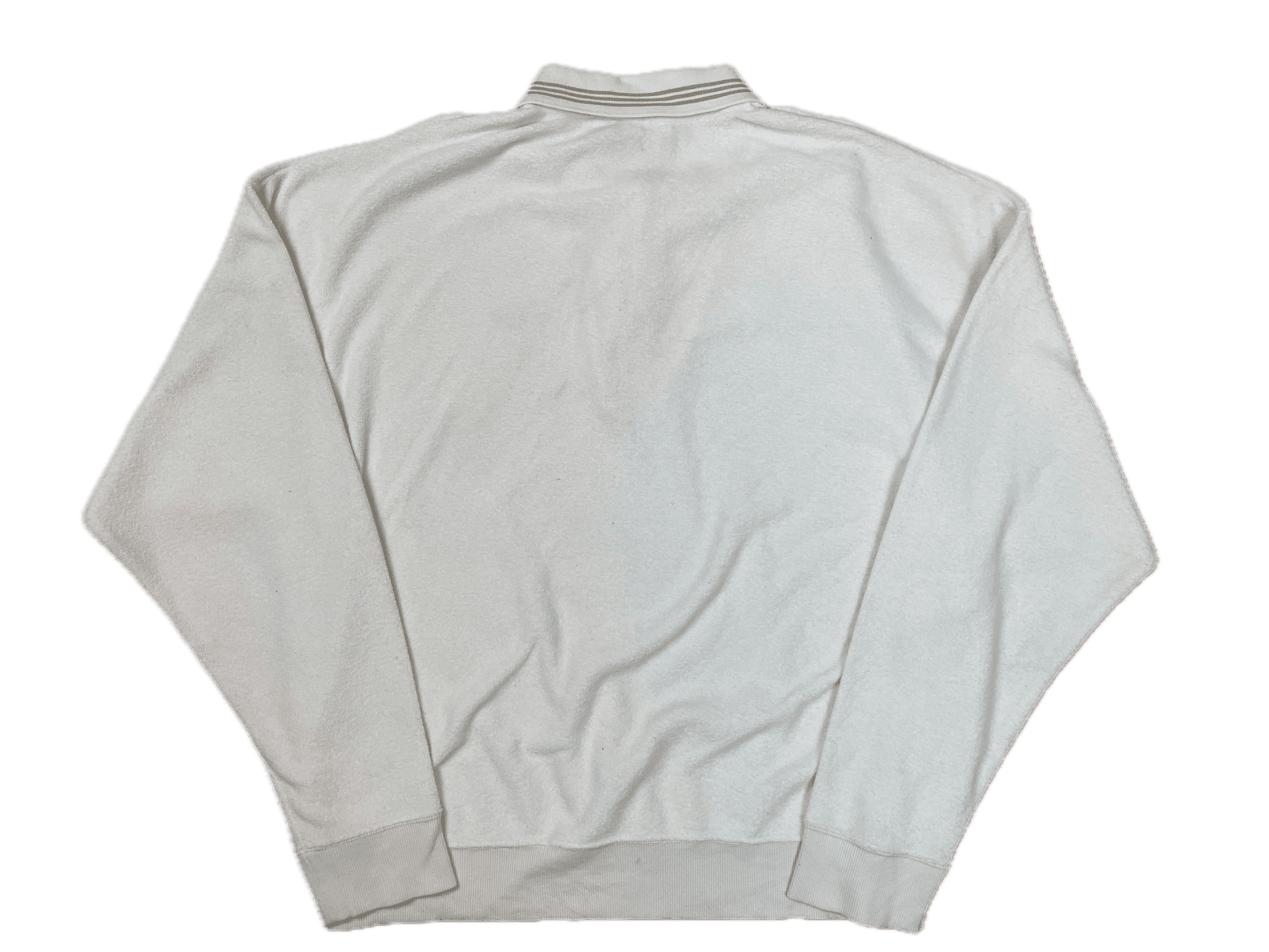 Real Vintage Adidas Half-Zip Sweater Weiß S - Klassischer und Bequemer Pullover Vintage Klamotten, Secondhand Klamotten, Retro Mode, Nachhaltige Mode, Einzigartige Stücke, Zeitlose Mode, Umweltfreundliche Kleidung, Stilvolle Secondhand Mode, Hochwertige Vintage Kleidung