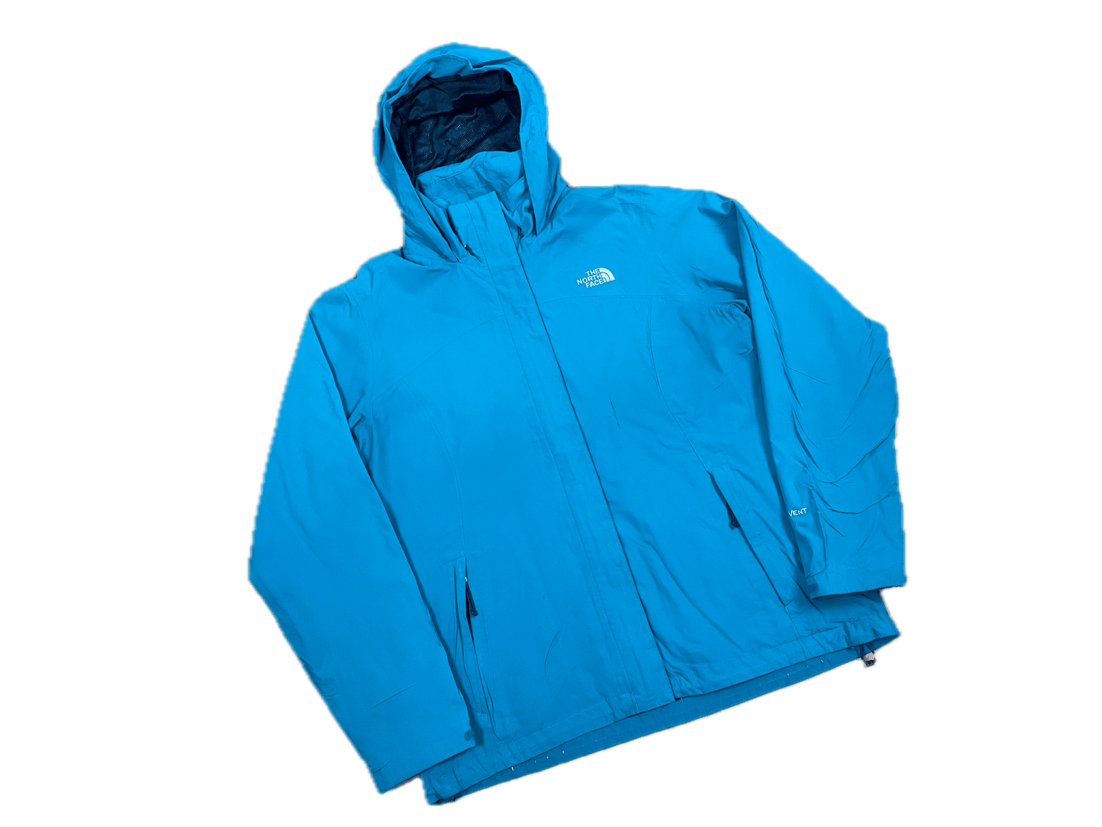 The North Face HyVent Regenjacke Türkis L - Funktionale und Bequeme Regenjacke Vintage Klamotten, Secondhand Klamotten, Retro Mode, Nachhaltige Mode, Einzigartige Stücke, Zeitlose Mode, Umweltfreundliche Kleidung, Stilvolle Secondhand Mode, Hochwertige Vintage Kleidung