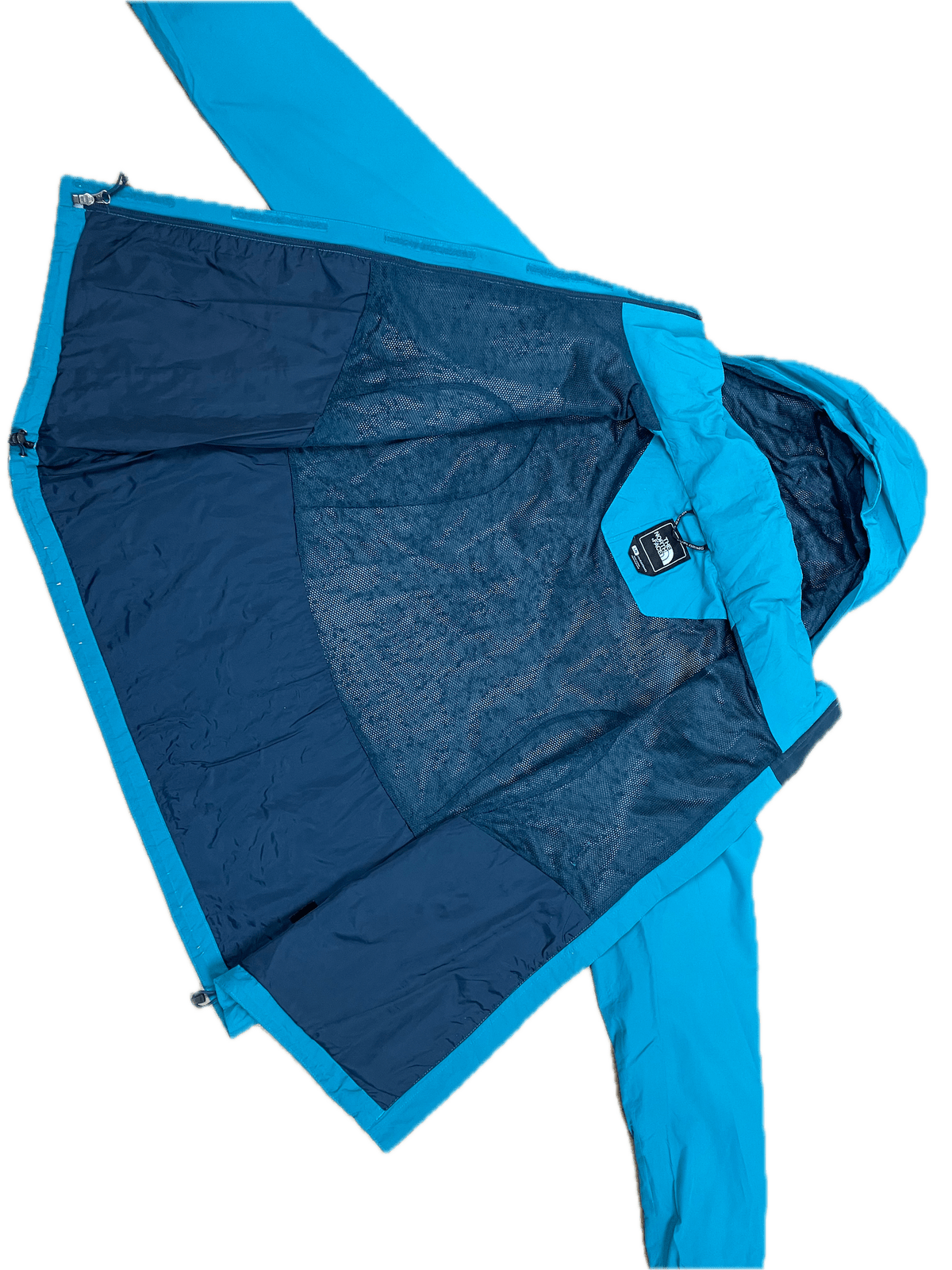 The North Face HyVent Regenjacke Türkis L - Funktionale und Bequeme Regenjacke Vintage Klamotten, Secondhand Klamotten, Retro Mode, Nachhaltige Mode, Einzigartige Stücke, Zeitlose Mode, Umweltfreundliche Kleidung, Stilvolle Secondhand Mode, Hochwertige Vintage Kleidung