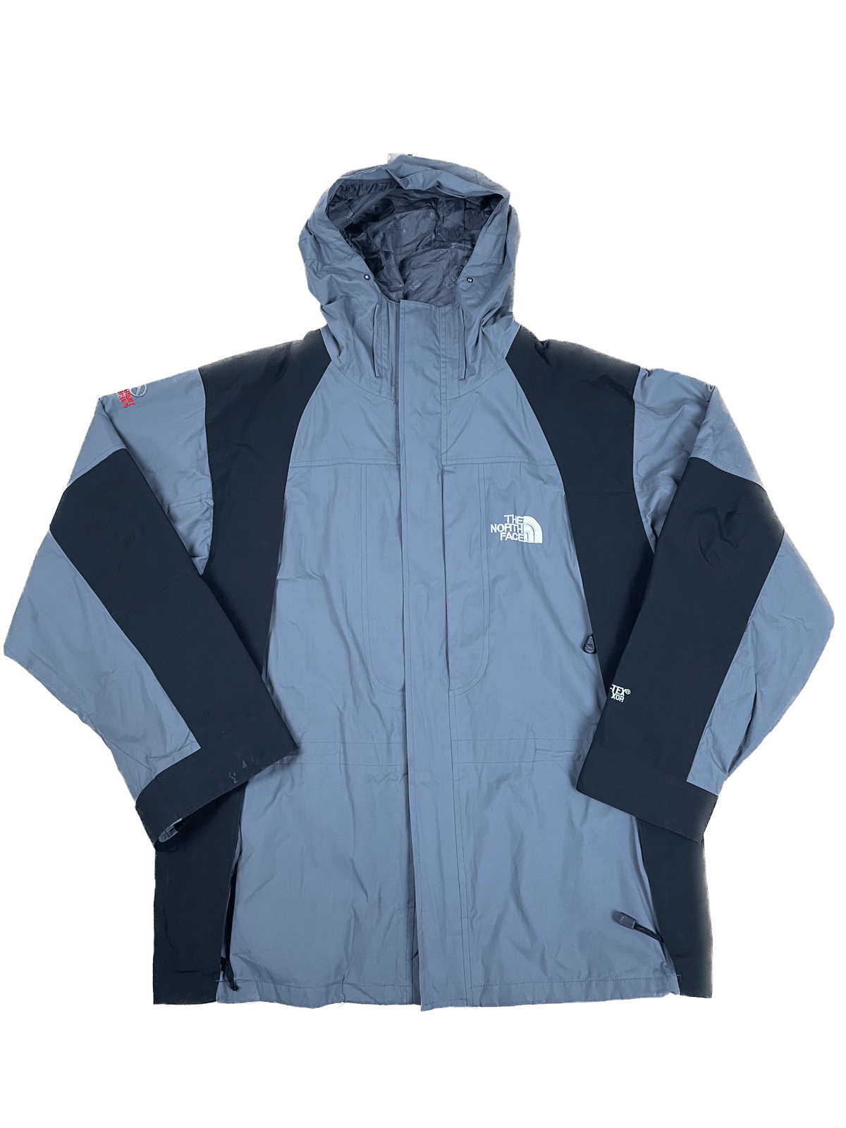 The North Face Summit Series Gore-Tex Regenjacke Grau/Schwarz XL - Funktionale und Bequeme Jacke Vintage Klamotten, Secondhand Klamotten, Retro Mode, Nachhaltige Mode, Einzigartige Stücke, Zeitlose Mode, Umweltfreundliche Kleidung, Stilvolle Secondhand Mode, Hochwertige Vintage Kleidung