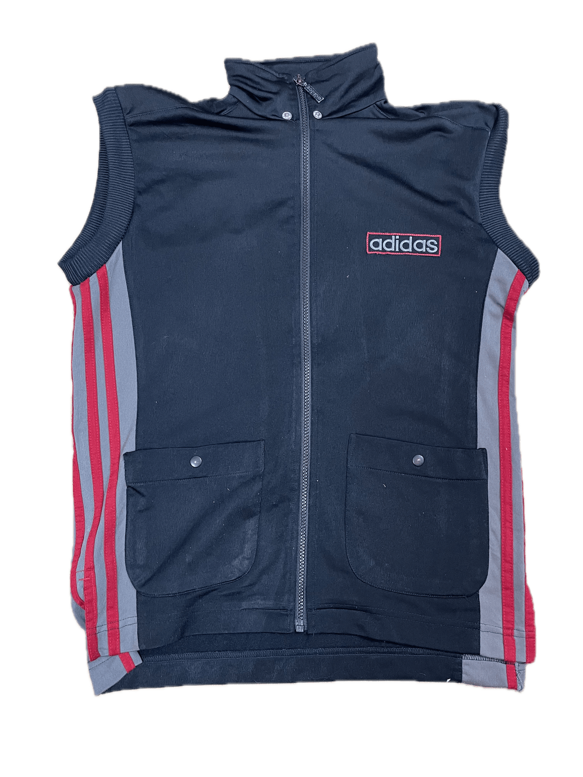 Vintage Adidas Jacke mit abnehmbaren Ärmeln / Weste 2 in 1 Schwarz/Grau M - Retro Damen Jacke & Weste Vintage Klamotten, Secondhand Klamotten, Retro Mode, Nachhaltige Mode, Einzigartige Stücke, Zeitlose Mode, Umweltfreundliche Kleidung, Stilvolle Secondhand Mode, Hochwertige Vintage Kleidung