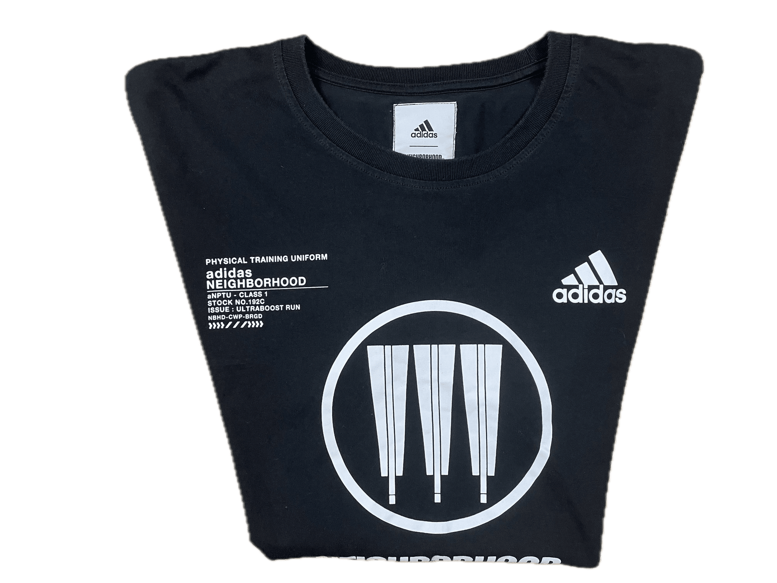 Vintage Adidas Neighborhood T-Shirt Schwarz L - Klassisches und Bequemes T-Shirt Vintage Klamotten, Secondhand Klamotten, Retro Mode, Nachhaltige Mode, Einzigartige Stücke, Zeitlose Mode, Umweltfreundliche Kleidung, Stilvolle Secondhand Mode, Hochwertige Vintage Kleidung
