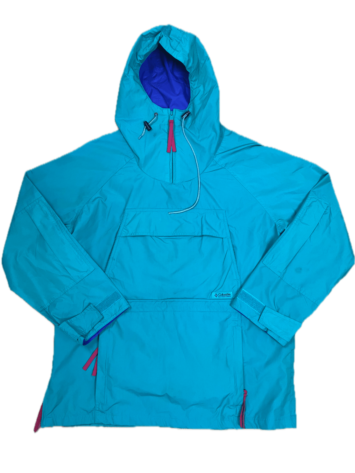 Vintage Columbia Überziehjacke Dünne Jacke Türkis M - Herren Regenjacke Vintage Klamotten, Secondhand Klamotten, Retro Mode, Nachhaltige Mode, Einzigartige Stücke, Zeitlose Mode, Umweltfreundliche Kleidung, Stilvolle Secondhand Mode, Hochwertige Vintage Kleidung