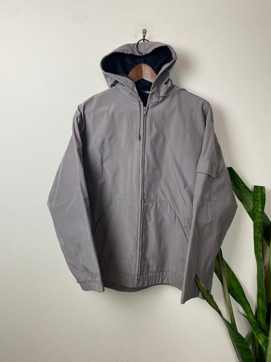 Vintage Dickies Jacke Grau M - Stylische und Bequeme Jacke Vintage Klamotten, Secondhand Klamotten, Retro Mode, Nachhaltige Mode, Einzigartige Stücke, Zeitlose Mode, Umweltfreundliche Kleidung, Stilvolle Secondhand Mode, Hochwertige Vintage Kleidung