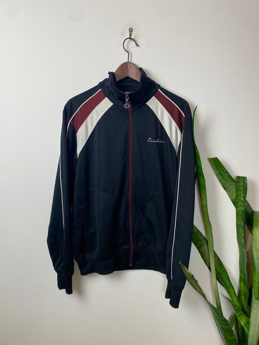 Vintage Dickies Trainingsjacke Schwarz/Rot/Weiß - Leichte Damen Sportjacke Vintage Klamotten, Secondhand Klamotten, Retro Mode, Nachhaltige Mode, Einzigartige Stücke, Zeitlose Mode, Umweltfreundliche Kleidung, Stilvolle Secondhand Mode, Hochwertige Vintage Kleidung