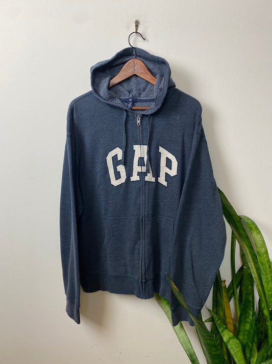 Vintage GAP Kapuzenjacke Dunkelgrau XXL - Lockerer und Gemütlicher Herren Hoodie Vintage Klamotten, Secondhand Klamotten, Retro Mode, Nachhaltige Mode, Einzigartige Stücke, Zeitlose Mode, Umweltfreundliche Kleidung, Stilvolle Secondhand Mode, Hochwertige Vintage Kleidung
