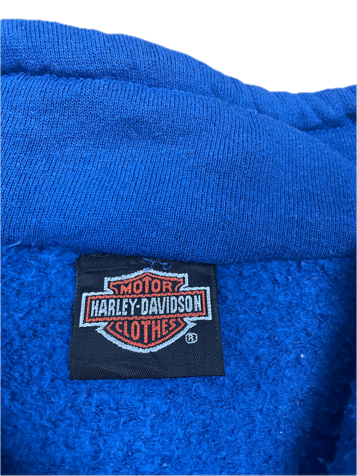 Vintage Harley Davidson Half-Zip Sweater Blau M - Cooler Harley Herren Pullover Vintage Klamotten, Secondhand Klamotten, Retro Mode, Nachhaltige Mode, Einzigartige Stücke, Zeitlose Mode, Umweltfreundliche Kleidung, Stilvolle Secondhand Mode, Hochwertige Vintage Kleidung