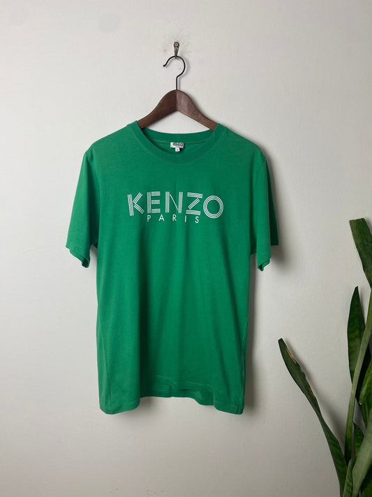 Vintage Kenzo Paris T-Shirt Grün L - Basic Bequemes Herren Shirt Vintage Klamotten, Secondhand Klamotten, Retro Mode, Nachhaltige Mode, Einzigartige Stücke, Zeitlose Mode, Umweltfreundliche Kleidung, Stilvolle Secondhand Mode, Hochwertige Vintage Kleidung