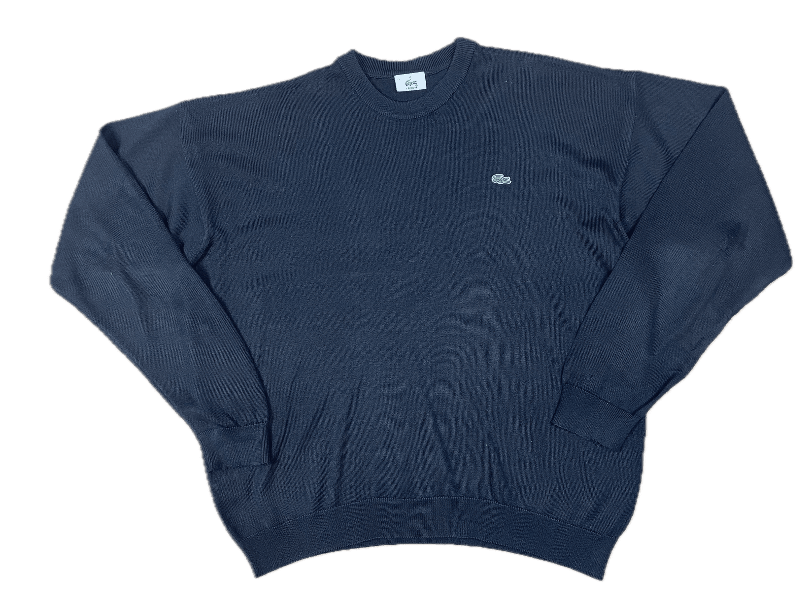 Vintage Lacoste Sweater Pullover Schwarz XL - Klassischer und Bequemer Pullover Vintage Klamotten, Secondhand Klamotten, Retro Mode, Nachhaltige Mode, Einzigartige Stücke, Zeitlose Mode, Umweltfreundliche Kleidung, Stilvolle Secondhand Mode, Hochwertige Vintage Kleidung