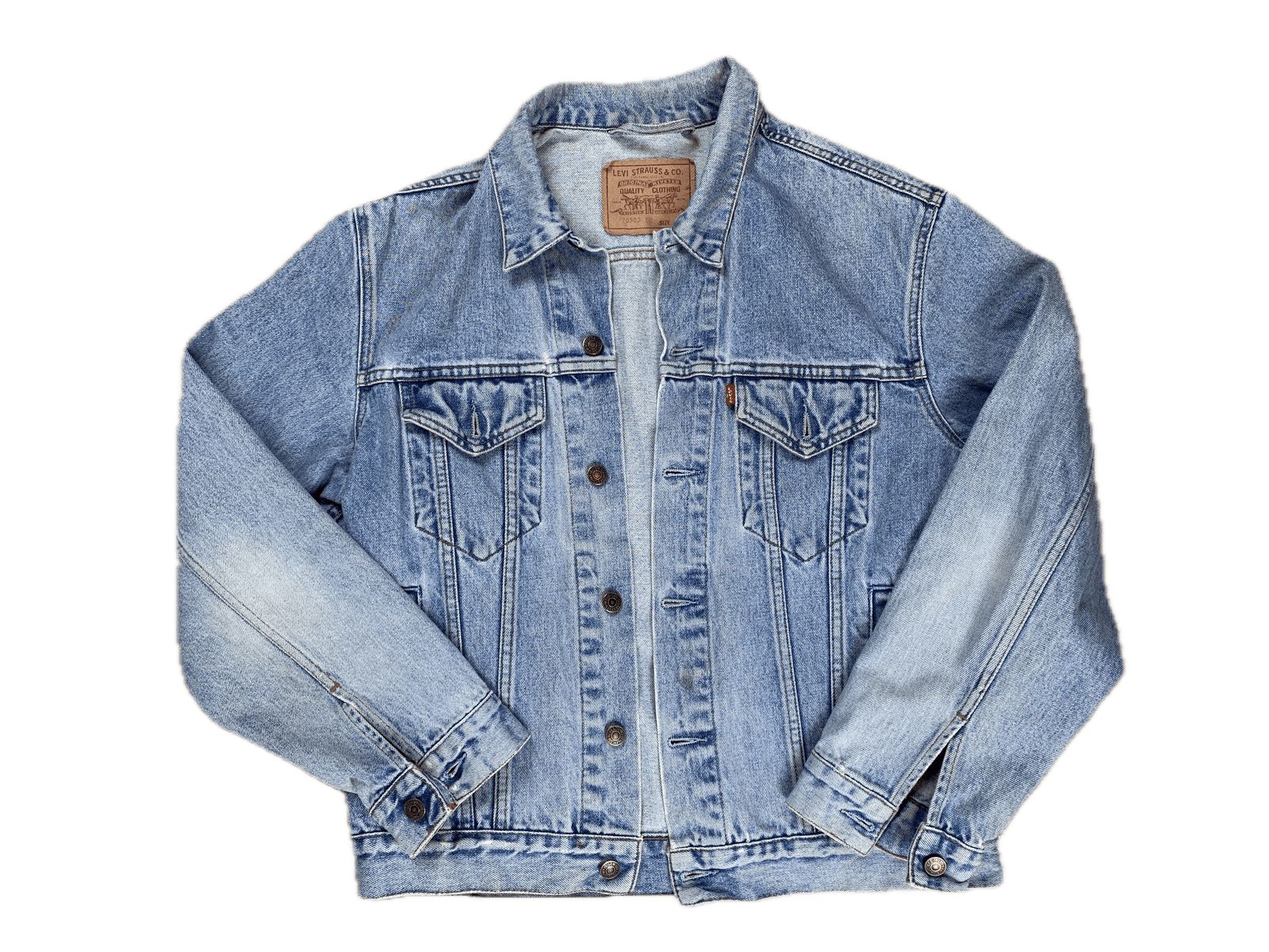 Vintage Levi‘s Jeansjacke Hellblau Verwaschen M - Basic Coole Herren Jacke Vintage Klamotten, Secondhand Klamotten, Retro Mode, Nachhaltige Mode, Einzigartige Stücke, Zeitlose Mode, Umweltfreundliche Kleidung, Stilvolle Secondhand Mode, Hochwertige Vintage Kleidung