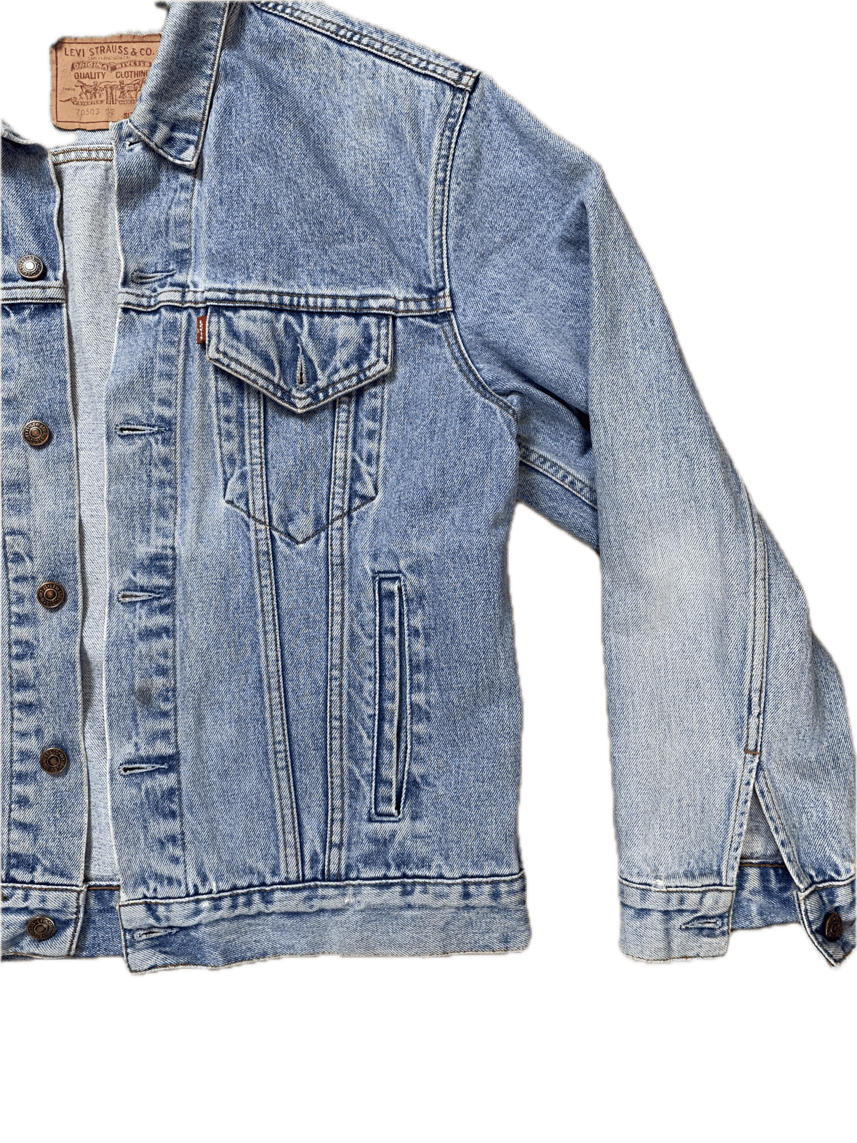 Vintage Levi s Jeansjacke Hellblau Verwaschen M Basic Coole Herren J jut vintage