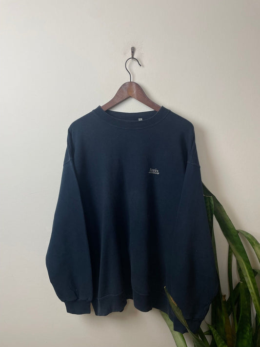 Vintage Levi's Sweater Schwarz XL - Basic Herren Pullover Vintage Klamotten, Secondhand Klamotten, Retro Mode, Nachhaltige Mode, Einzigartige Stücke, Zeitlose Mode, Umweltfreundliche Kleidung, Stilvolle Secondhand Mode, Hochwertige Vintage Kleidung