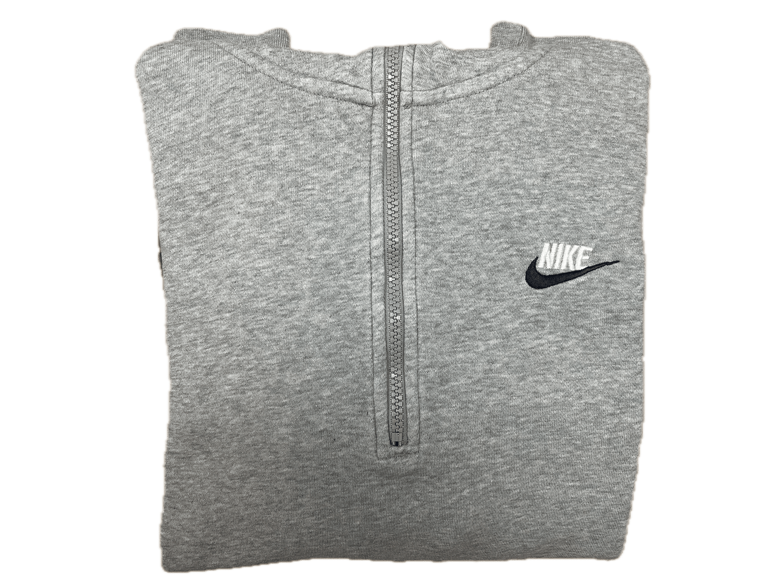 Vintage Nike Hoodie mit Half-Zip Grau S - Schlichter Sportlicher Herren Pullover Vintage Klamotten, Secondhand Klamotten, Retro Mode, Nachhaltige Mode, Einzigartige Stücke, Zeitlose Mode, Umweltfreundliche Kleidung, Stilvolle Secondhand Mode, Hochwertige Vintage Kleidung