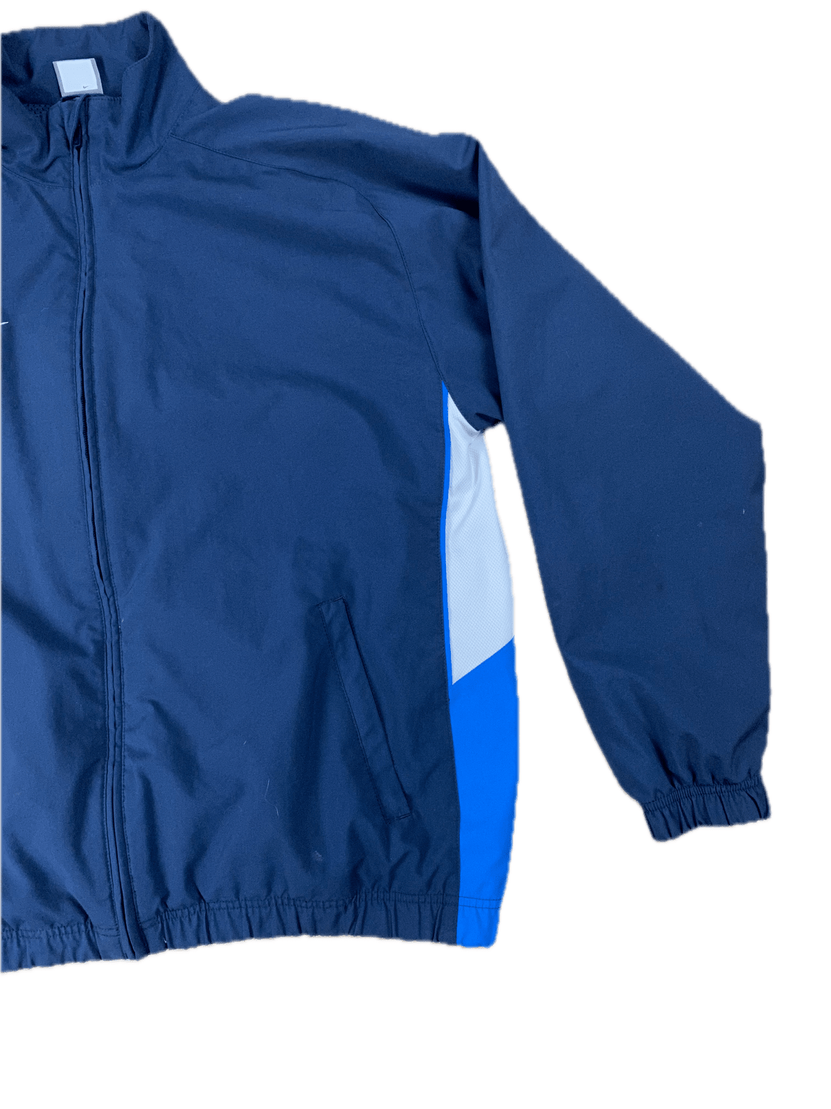 Vintage Nike Trainingsjacke Dunkelblau L - Leichte Basic Herren Jacke Vintage Klamotten, Secondhand Klamotten, Retro Mode, Nachhaltige Mode, Einzigartige Stücke, Zeitlose Mode, Umweltfreundliche Kleidung, Stilvolle Secondhand Mode, Hochwertige Vintage Kleidung