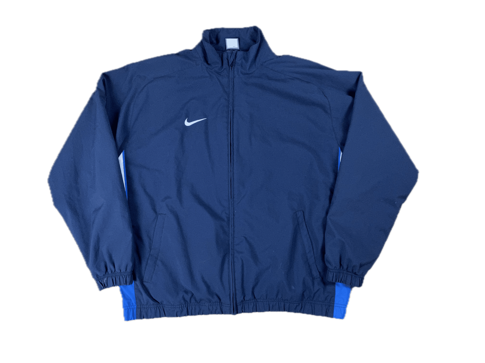 Vintage Nike Trainingsjacke Dunkelblau L - Leichte Basic Herren Jacke Vintage Klamotten, Secondhand Klamotten, Retro Mode, Nachhaltige Mode, Einzigartige Stücke, Zeitlose Mode, Umweltfreundliche Kleidung, Stilvolle Secondhand Mode, Hochwertige Vintage Kleidung
