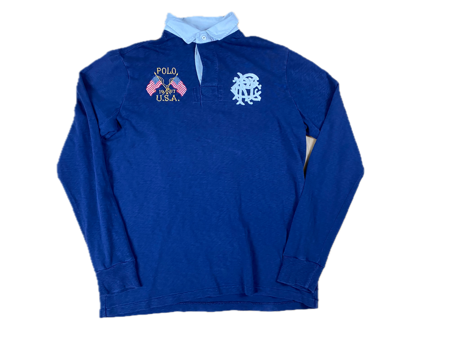 Vintage Polo Ralph Lauren Longsleeve Polo Dunkelblau L - Langes T-Shirt Herren Vintage Klamotten, Secondhand Klamotten, Retro Mode, Nachhaltige Mode, Einzigartige Stücke, Zeitlose Mode, Umweltfreundliche Kleidung, Stilvolle Secondhand Mode, Hochwertige Vintage Kleidung
