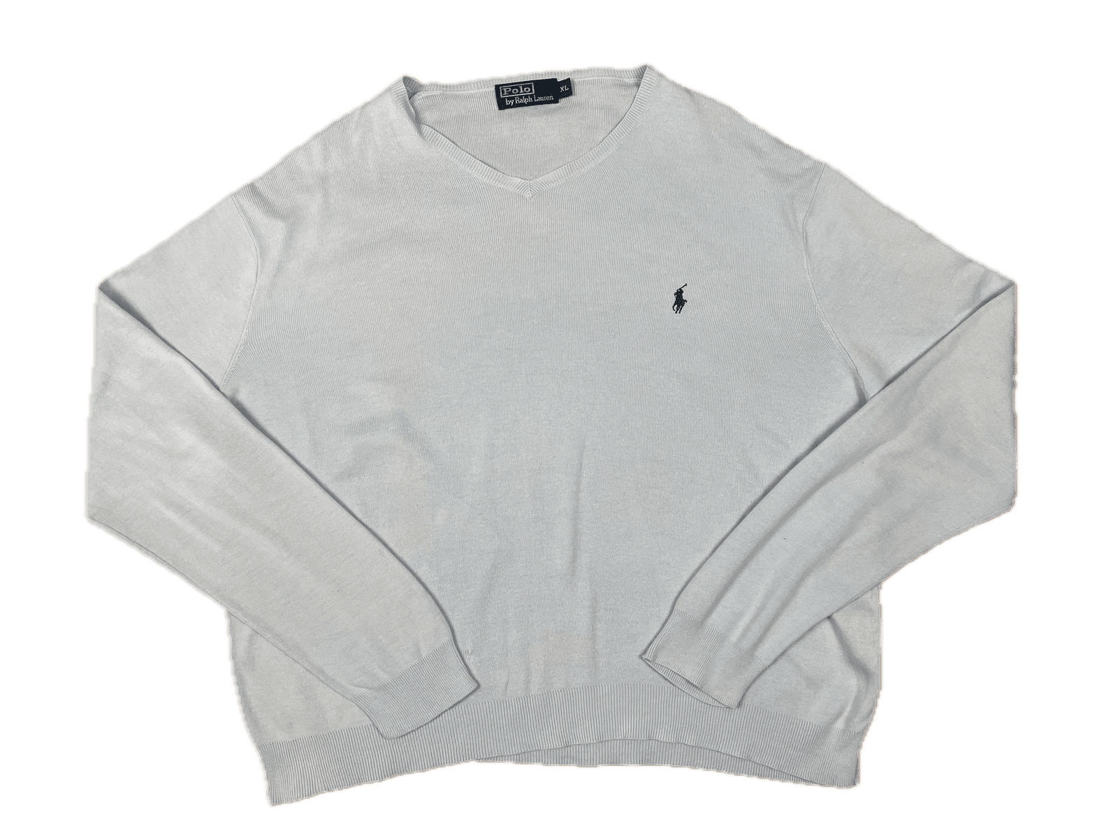 Vintage Ralph Lauren Sweater Hellblau XL - Lockeres Herren Longsleeve Vintage Klamotten, Secondhand Klamotten, Retro Mode, Nachhaltige Mode, Einzigartige Stücke, Zeitlose Mode, Umweltfreundliche Kleidung, Stilvolle Secondhand Mode, Hochwertige Vintage Kleidung