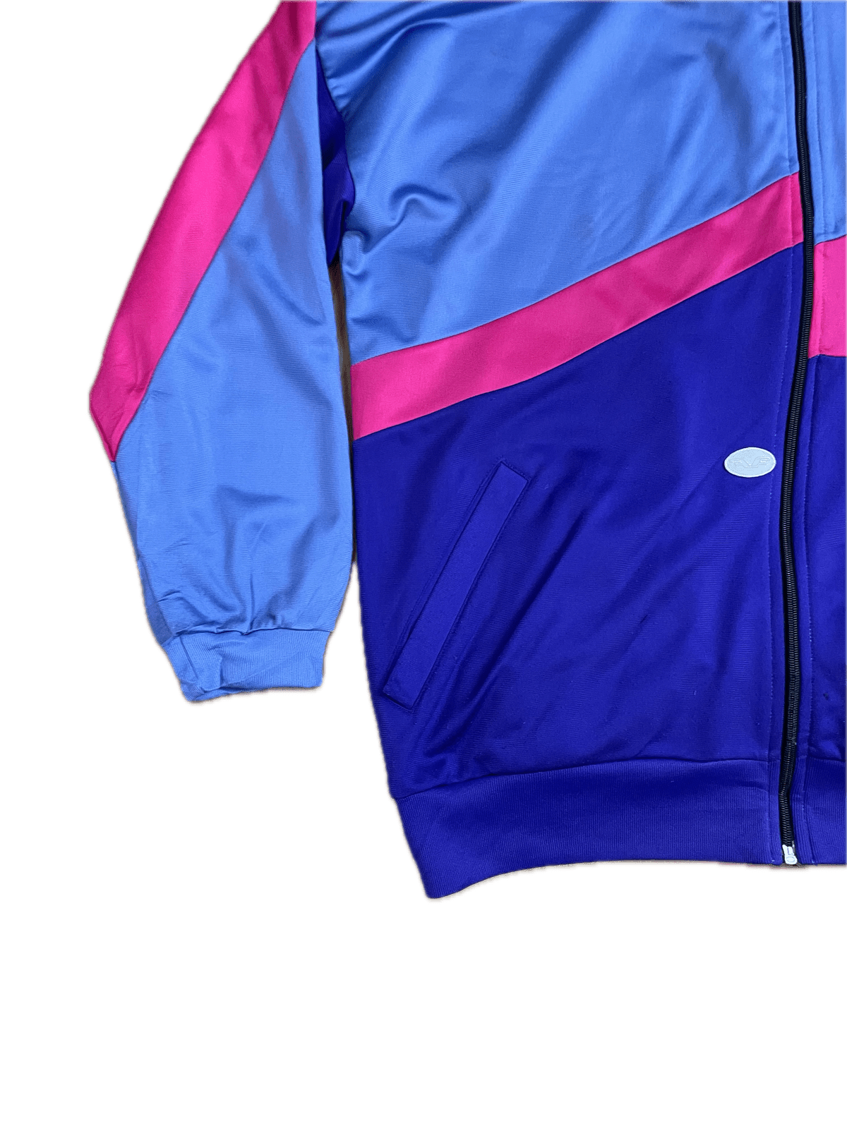 Vintage Reebok Trainingsjacke Bunt/Lila/Pink XL - Auffällige und Bequeme Jacke Vintage Klamotten, Secondhand Klamotten, Retro Mode, Nachhaltige Mode, Einzigartige Stücke, Zeitlose Mode, Umweltfreundliche Kleidung, Stilvolle Secondhand Mode, Hochwertige Vintage Kleidung