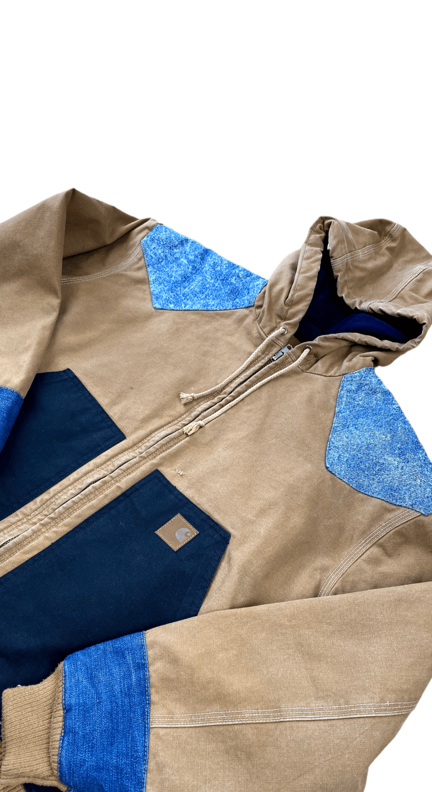Carhartt Jacke Rework Braun M - Vintage Remade Dickere Herren Jacke Vintage Klamotten, Secondhand Klamotten, Retro Mode, Nachhaltige Mode, Einzigartige Stücke, Zeitlose Mode, Umweltfreundliche Kleidung, Stilvolle Secondhand Mode, Hochwertige Vintage Kleidung