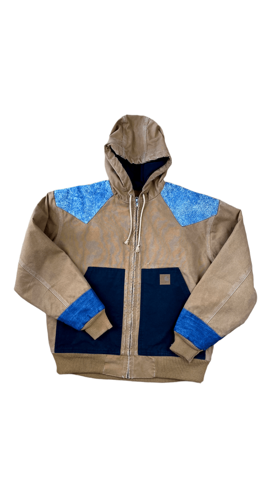 Carhartt Jacke Rework Braun M - Vintage Remade Dickere Herren Jacke Vintage Klamotten, Secondhand Klamotten, Retro Mode, Nachhaltige Mode, Einzigartige Stücke, Zeitlose Mode, Umweltfreundliche Kleidung, Stilvolle Secondhand Mode, Hochwertige Vintage Kleidung