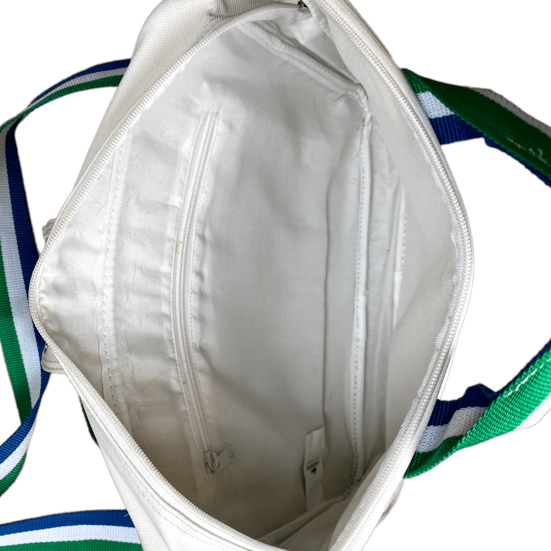 Lacoste Tasche Große Umhängetasche Weiß Onesize - Stilvolle und Praktische Tasche Vintage Klamotten, Secondhand Klamotten, Retro Mode, Nachhaltige Mode, Einzigartige Stücke, Zeitlose Mode, Umweltfreundliche Kleidung, Stilvolle Secondhand Mode, Hochwertige Vintage Kleidung