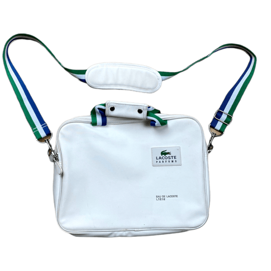 Lacoste Tasche Große Umhängetasche Weiß Onesize - Stilvolle und Praktische Tasche Vintage Klamotten, Secondhand Klamotten, Retro Mode, Nachhaltige Mode, Einzigartige Stücke, Zeitlose Mode, Umweltfreundliche Kleidung, Stilvolle Secondhand Mode, Hochwertige Vintage Kleidung